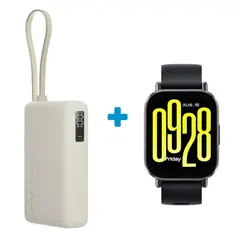 XIAOMI - Reloj Redmi Watch 5 Active Negro + Power Bank 67W 20,000 mAh