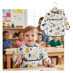 GENERICO - Babero Impermeable DinoM 3 años