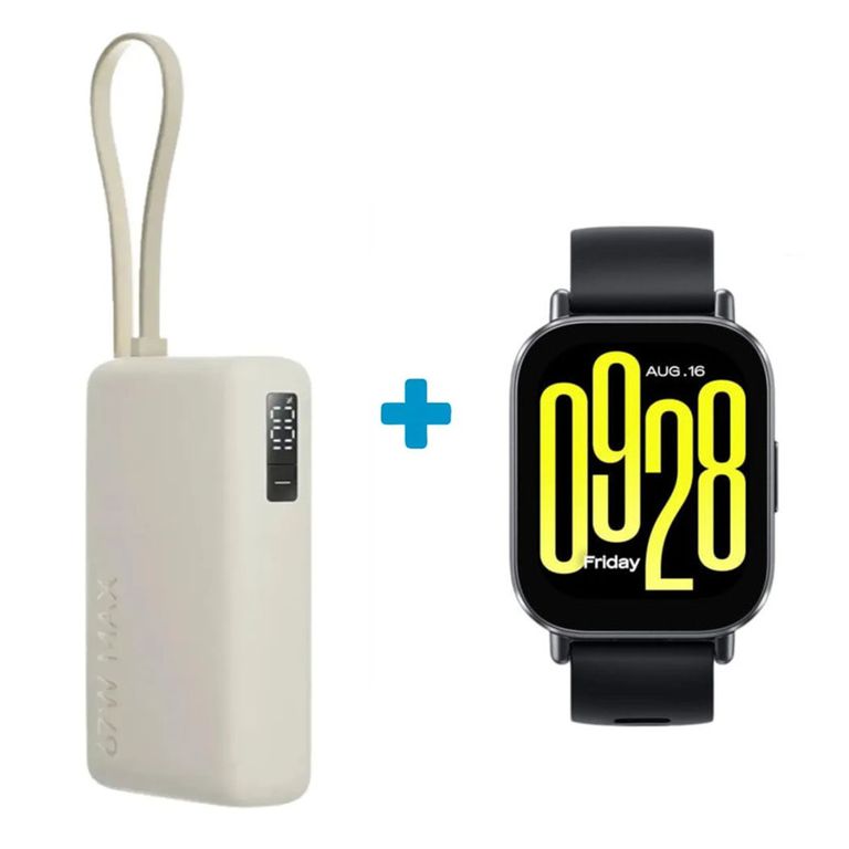 Reloj Redmi Watch 5 Active Negro + Power Bank 67W 10000mah Beige