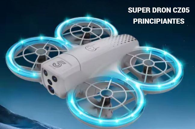 DRON CZ05 VERSIÓN PRINCIPIANTES CON LUCES LED CONTROL REMOTO Y ACCESORIOS COLOR BLANCO