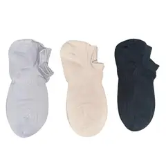 MINTANA - PACK 3 MEDIAS 100% SIN COSTURA TALONERA ALGODON MUJER