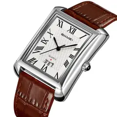 SKMEI - Reloj 2575 Correa Cuero Números Romanos analogo