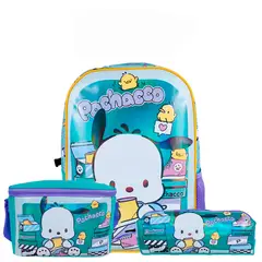 SCOOL - SET MOCHILA POCHACCO MALETA ESPALDA NIÑA OFICIO KOMBAT LONCHERA CARTUCHERA