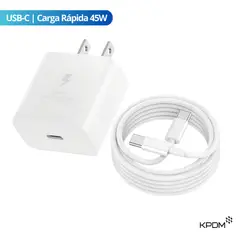 GENERICO - Cargador Para Samsung Galaxy Carga Rápida 45W USB-C