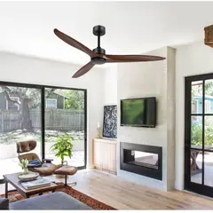 GENERICO - VENTILADOR DE TECHO 3 ASPAS CON CONTROL REMOTO