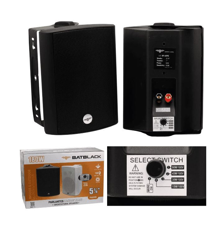 Parlante Ambiental 5 1/4″ 180W Negro BT-6595B