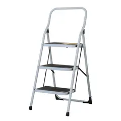 PRETUL - Escalera tubular, plegable, 3 peldaños,