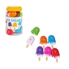 GENERICO - SET DIDACTICO MINI ICE CREAM PARA NIÑOS - APRENDE JUGANDO