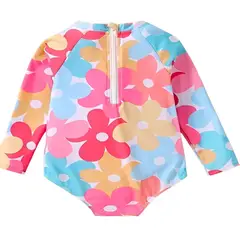 GENERICO - Traje de Baño Infantil Manga Larga con Diseño Floral