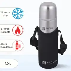 FACUSA - Termo de Acero Inoxidable 1 Litro