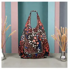 GENERICO - Bolsa Reutilizable Plegable 2 en 1 Diseño Fores