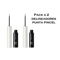 ESIKA - Pack x 2 Delineadores de Ojos Punta Pincel EYE PRO Negro Extremo