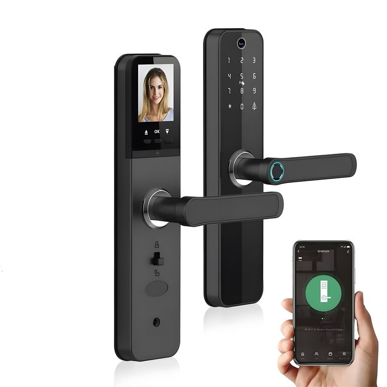 Chapa Inteligente Smart con Camara y Pantalla HR07 Videoportero