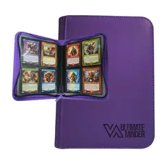 ULTIMATE MINDER - Album para 160 Cartas coleccionables Binder Premium - Morado