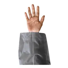 GENERICO - Poncho Impermeable Grueso de Mangas Rectas con Capucha y Botones Plomo