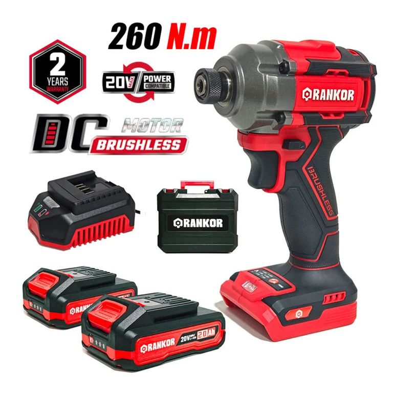 Atornillador de Impacto Industrial 14 RLIS20201 20V 260Nm 2Bat x 2Ah Brushless