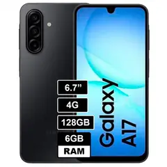 SAMSUNG - Galaxy A17 con IA, 128 GB, 6 GB de RAM, cámara de 50 MP, pantalla 6.7, Negro