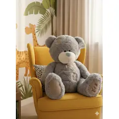 GENERICO - Peluche Oso Gris 40 cm Importado
