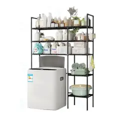 GRETAIL - Estante Organizador Lavadora Secadora Codos 5 Niveles 106cm Negro