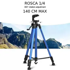 GENERICO - Trípode para Celular Cámara 140 cm Profesional Azul 360°