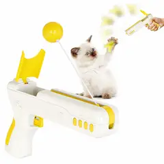 GENERICO - JUGUETE PISTOLA INTERACTIVA PARA GATOS - AMARILLA