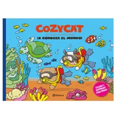 GENERICO - Libro infantil COLOREAR Cozy Cat 4 ¡A conocer el mundo