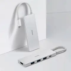 XIAOMI - Hub USB Tipo C Docking Station 5 en 1 Streaming 4K USB 3.0