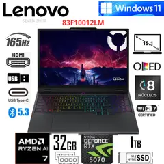LENOVO - Legion 5 15.1" OLED, AMD Ryzen AI 7 350, 32GB RAM, 1TB SSD, NVIDIA GeForce RTX 5070 8GB