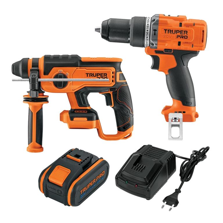 Combo Rotomartillo + Taladro Percutor + 1bat 4ah