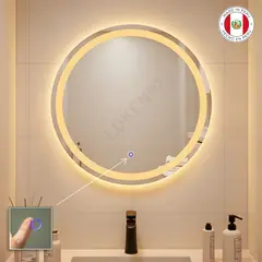 OEM - Espejo LED Touch circular 60 cm BESCU Luz calida