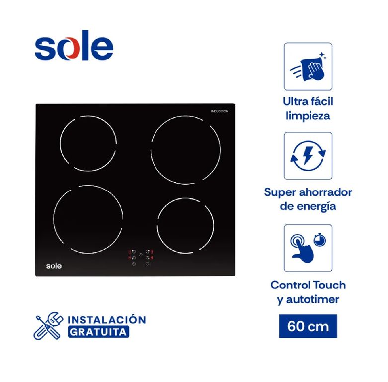ENCIMERA INDUCCIÓN ELÉCTRICO 60CM - SOLCO072