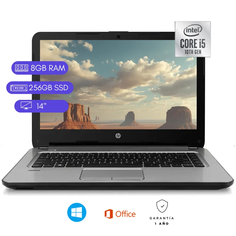 Laptop reacondicionada ProBook 348 G7 Core i5 10ma Gen 8GB RAM 256GB SSD Plata