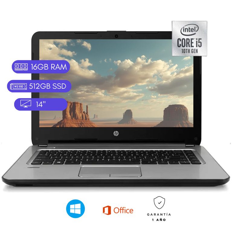 Laptop reacondicionada ProBook 348 G7 Core i5 10ma Gen 16GB RAM 512GB SSD Plata