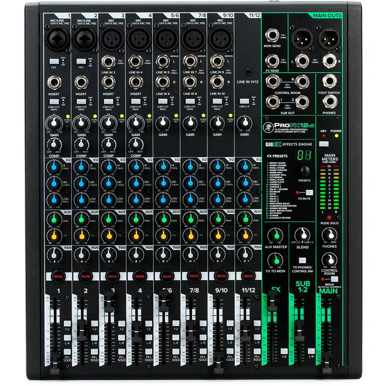 Mezcladora ProFX12v312 canales con efectos