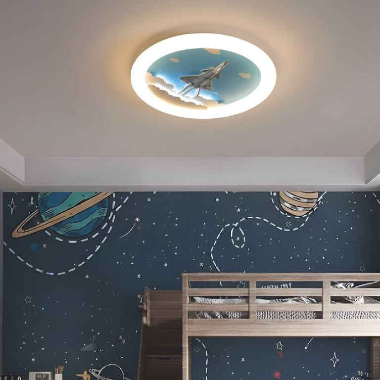 Lámpara de Techo LED Rocket 60W 40cm – 3 Colores de Luz + Control Remoto – Línea Kids