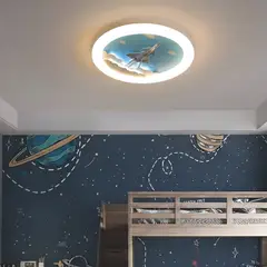 CEMLIGHTING - Lámpara de Techo LED Rocket 60W 40cm – 3 Colores de Luz + Control Remoto – Línea Kids