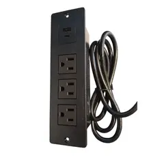 GENERICO - Tomacorriente Empotrable con 3 Enchufes + USB + Tipo C