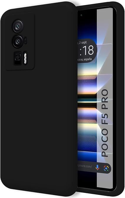 Case Protector para Xiaomi Poco F5 Pro Silicona Negro