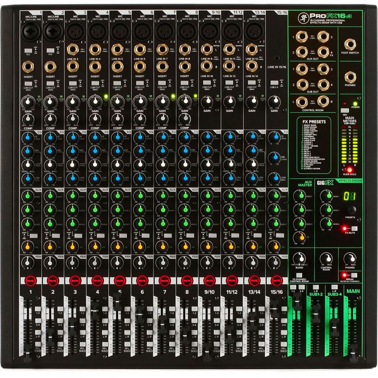Mezcladora ProFX16v3 16 canales con Efectos