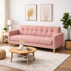 ARTSOFA - Sofá Dos Cuerpos Verona Rosa Antifluido + Obsequio