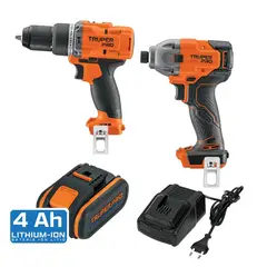 TRUPER - Taladro Percutor + Atornillador de impacto 20V +1 bat