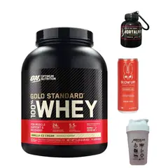 OPTIMUM NUTRITION - GOLD STANDARD WHEY 5LB VAINILLA ICE CREAM + regalos