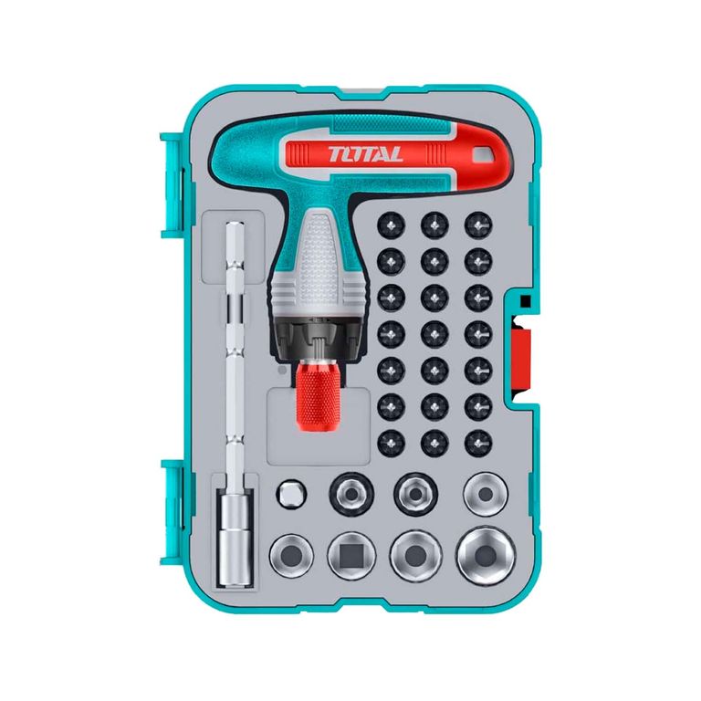 PUNTAS 31PZS MAGNETICO CRV + ATORNILLADOR RACHET TACSD30316