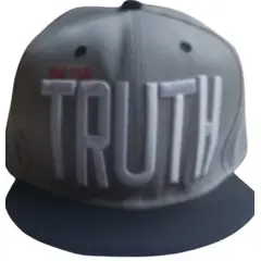 GENERICO - Gorra Ploma con visera Plana Negra con Regulador Y la palabraTruth