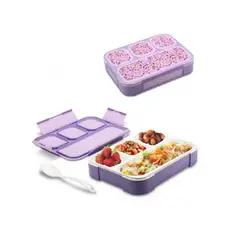 OTTOWARE - Lonchera Hermética 4 Compartimientos y Cubierto