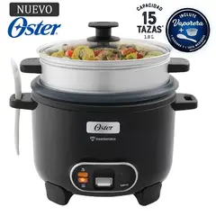 OSTER - Olla Arrocera Negro DiamondForce 15 Tazas CKSTRC15DFBLK