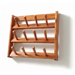 START FG - Porta Vasos de Madera Cedro con 12 Colgadores