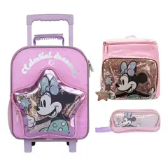 DISNEY CLASICOS - Set de Mini-Maleta Lonchera Cartuchera Minnie Colección F