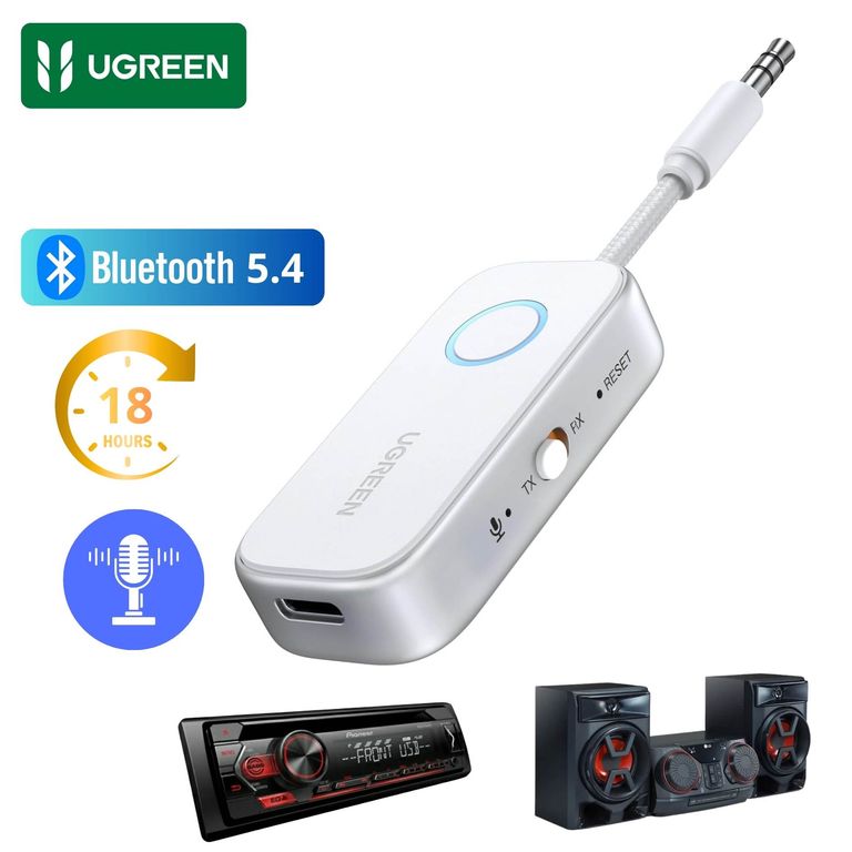 Receptor Transmisor Audio Bluetooth 5,4 para Autoradio Amplificador Parlantes Audifonos