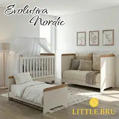 LITTLE BRU ACCESORIOS EXCLUSIVOS - Cuna Evolutiva Nordic 5 en 1